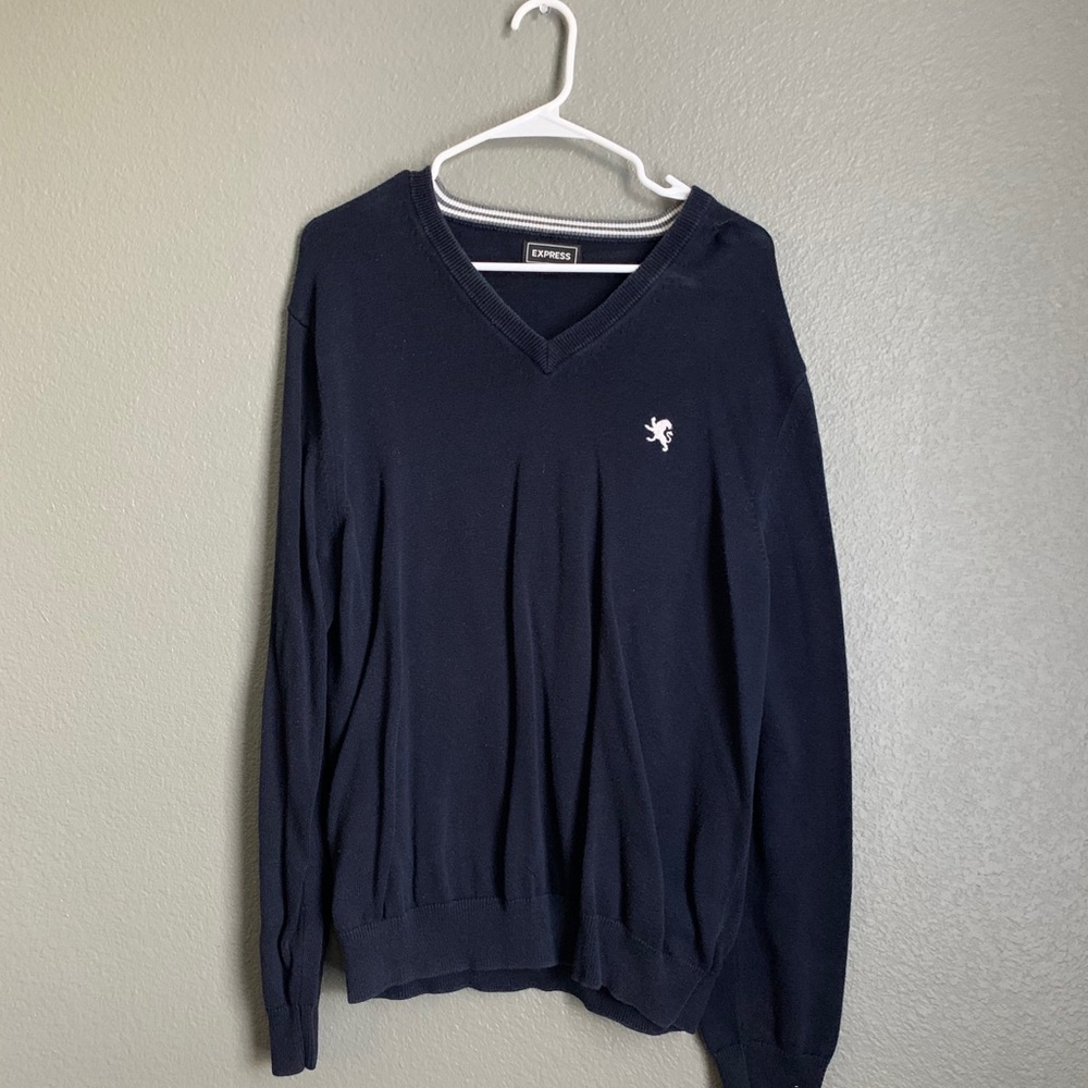 Express Wool V-Neck Pullover Men’s Sweater